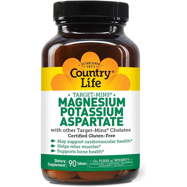 Country Life Target-Mins Magnesium Potassium Aspartate 90 Tablets | Premium Supplements at MYSUPPLEMENTSHOP