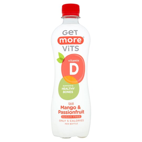 Get More Vits Vitamin D 12x500ml Still Mango & Passionfruit