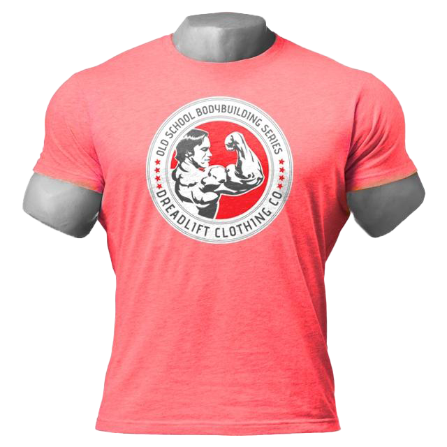 T-shirt de musculation Dreadlift Oldschool - Rouge