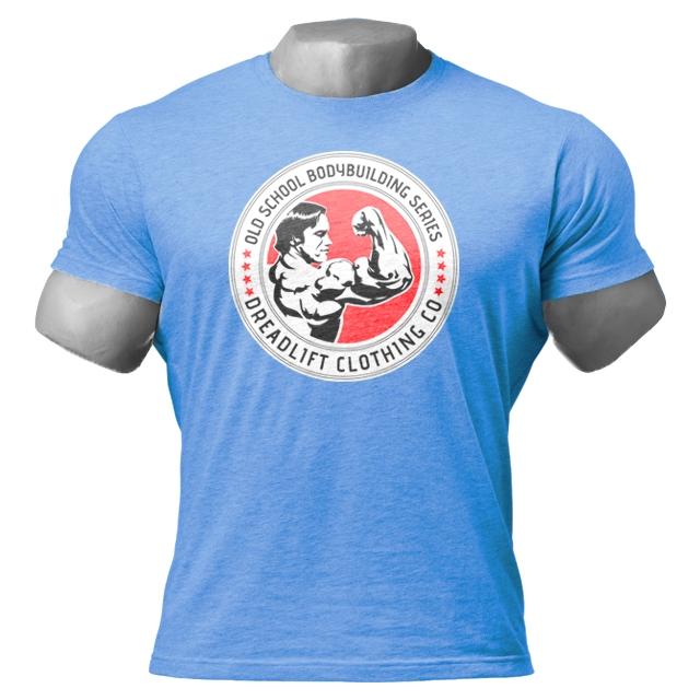 Dreadlift Oldschool Bodybuilding Tee - Sapphire - Small - T-Shirt at MySupplementShop by Dreadlift