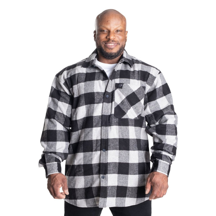 GASP Heavy Flannel Shirt - Grey/Black - Large - T-Shirt at MySupplementShop by Gasp