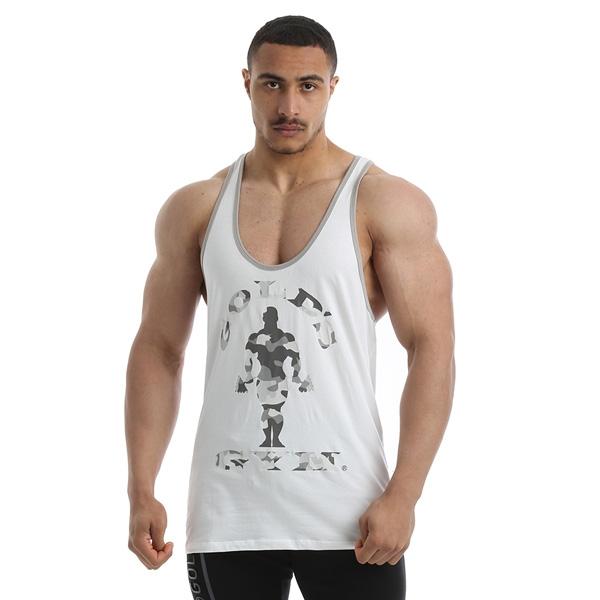 Gold's Gym Camo Logo Classic Stringer - White