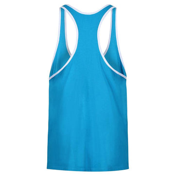 Golds Gym Muscle Joe Contrast Stringer - Turquoise/Orange