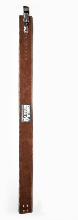 Gorilla Wear 4 Inch Leather Lever Belt Brown