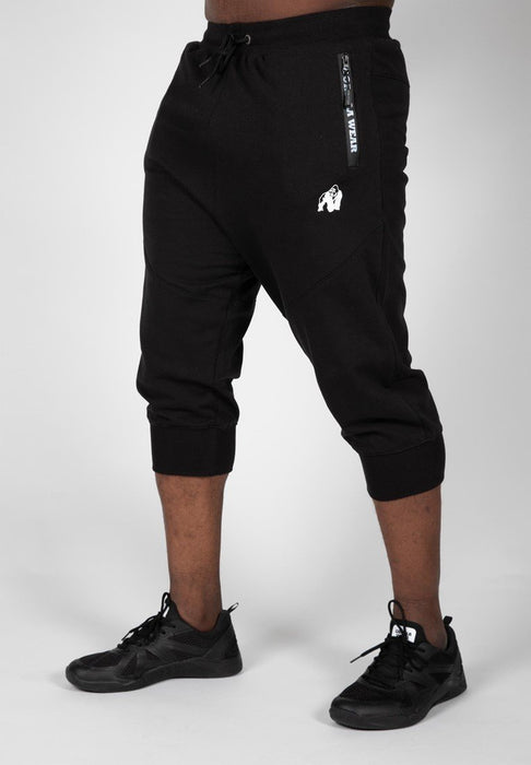 Gorilla Wear Knoxville 3/4 Sweatpants - Black - Small - Sweatpants at MySupplementShop by Gorilla Wear