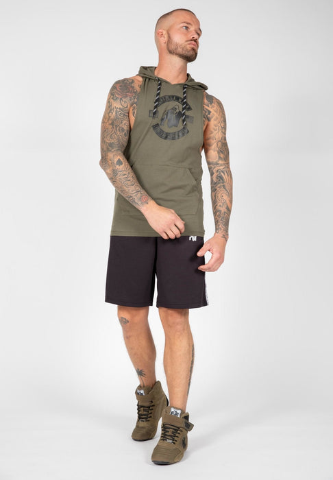 Gorilla Wear Lawrence Hooded Tank Top - Army Green