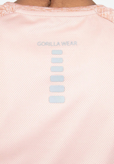 Gorilla Wear Monetta Performance T-Shirt - Salmon Pink - T-Shirt at MySupplementShop by Gorilla Wear