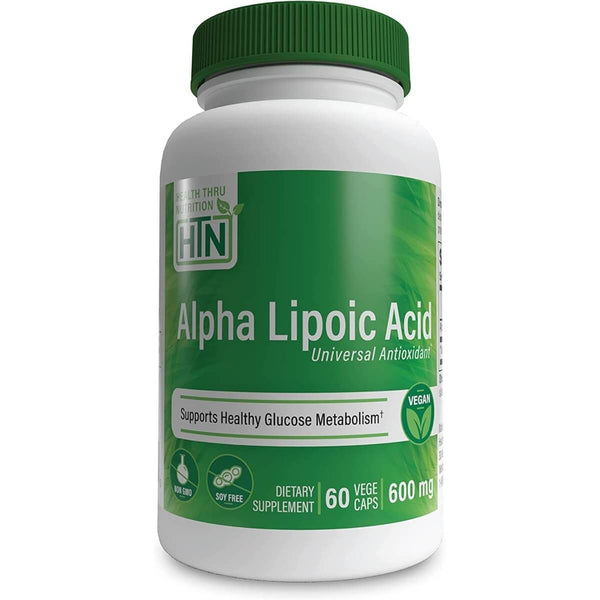 Health Thru Nutrition Alpha Lipoic Acid 600mg 60 Veggie Capsules | Premium Supplements at MYSUPPLEMENTSHOP