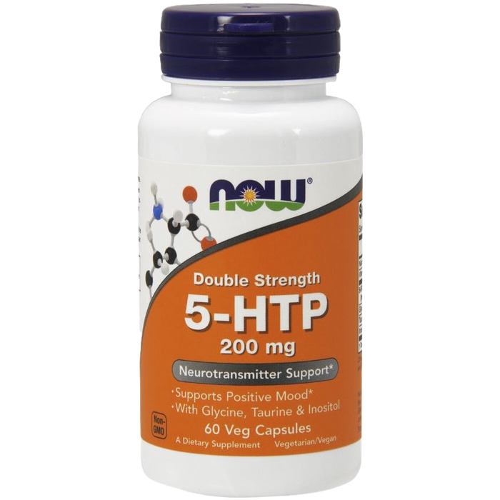 NOW Foods 5-HTP with Glycine Taurine & Inositol, 200mg - 60 vcaps