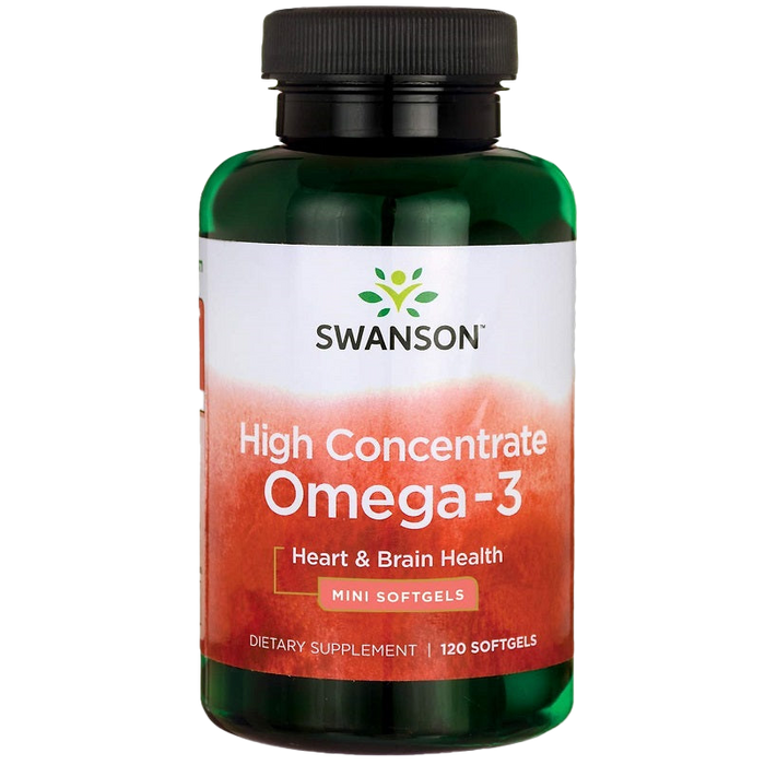 Swanson High Concentrate Omega-3 - 120 softgels