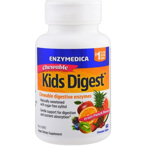 Enzymedica Kids Digest, Fruit Punch - 60 chewables - Nutritional Supplement at MySupplementShop by Enzymedica