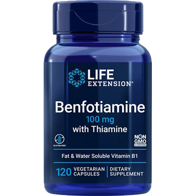 Life Extension Benfotiamine with Thiamine, 100mg - 120 vcaps