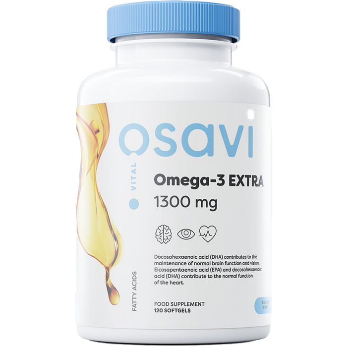 Osavi Omega-3 Extra, 1300mg (Lemon) - 120 softgels (EAN 5904139920367)