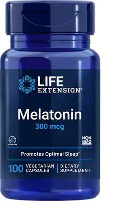 Life Extension Melatonin, 300mcg 100 vcaps - Sports Supplements at MySupplementShop by Life Extension