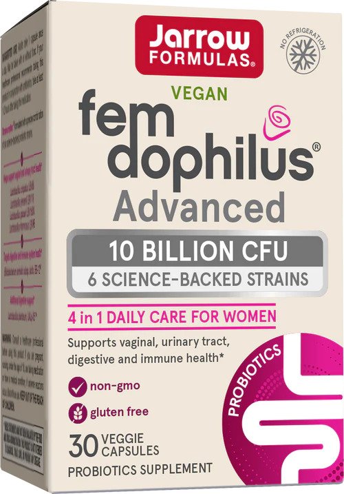 Jarrow Formulas Fem-Dophilus Advanced Shelf Stable, 10 Billion CFU 30 vcaps - Health and Wellbeing at MySupplementShop by Jarrow Formulas