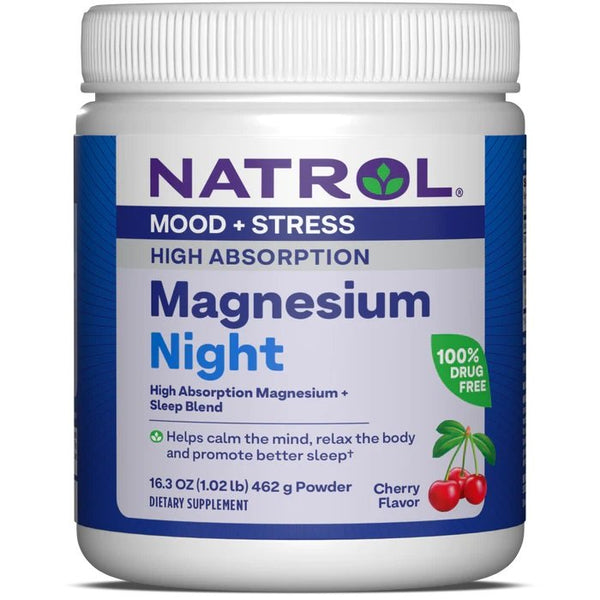 Natrol High Absorption Magnesium Night, Cherry 462g