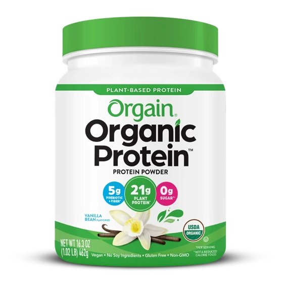 Orgain Organic Protein, Vanilla Bean - 462g Best Value Protein Supplement Powder at MYSUPPLEMENTSHOP.co.uk