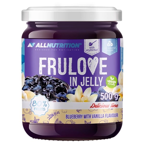 Allnutrition Frulove In Jelly, Blueberry with Vanilla - 500g - Jams & Preserves at MySupplementShop by Allnutrition