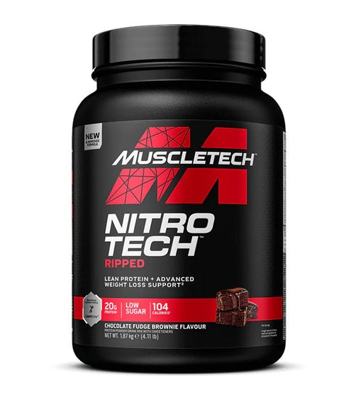 MuscleTech Nitro-Tech Ripped, Chocolate Fudge Brownie 1870g - Whey Proteins at MySupplementShop by MuscleTech