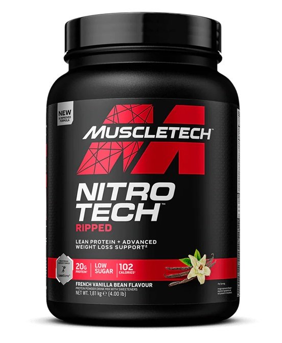 MuscleTech Nitro-Tech Ripped, French Vanilla Bean 1810g - Whey Proteins at MySupplementShop by MuscleTech