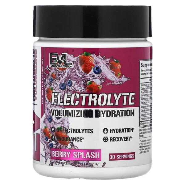 EVLution Nutrition Electrolyte, Berry Splash - 114g