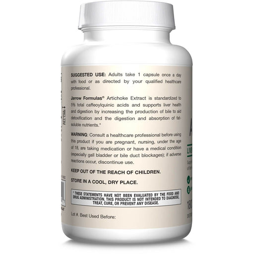 Jarrow Formulas Artichoke 500mg 180 Veggie Capsules | Premium Supplements at MYSUPPLEMENTSHOP