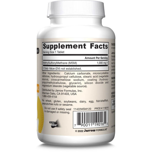 Jarrow Formulas MSM 1,000mg 200 Veggie Capsules | Premium Supplements at MYSUPPLEMENTSHOP