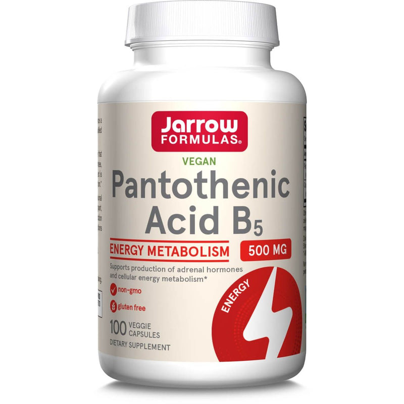 Jarrow Formulas Pantothenic Acid B5 500mg 100 Veggie Capsules | Premium Supplements at MYSUPPLEMENTSHOP