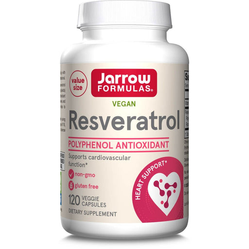 Jarrow Formulas Resveratrol 100mg 120 Veggie Capsules - Health and Wellbeing at MySupplementShop by Jarrow Formulas