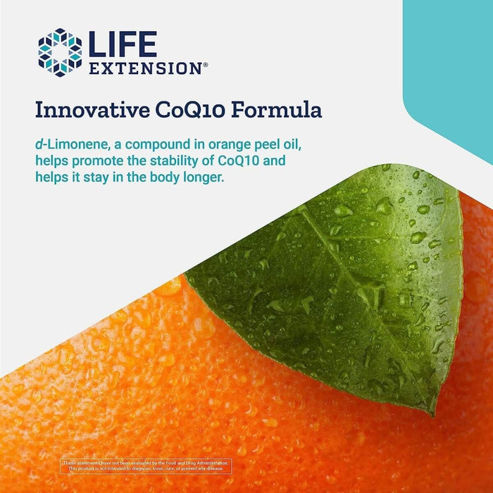 Life Extension Super-Absorbable CoQ10 (Ubiquinone) with d-Limonene 50 mg 60 Softgels | Premium Supplements at MYSUPPLEMENTSHOP