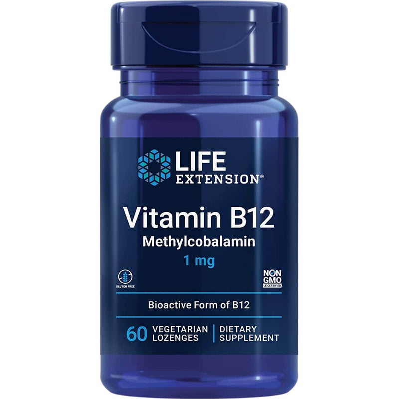 Life Extension Vitamin B12 Methylcobalamin 1 mg 60 Vegetarian Lozenges | Premium Supplements at MYSUPPLEMENTSHOP