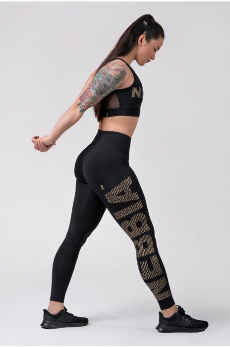 Nebbia Gold NEBBIA print leggings 827 Black