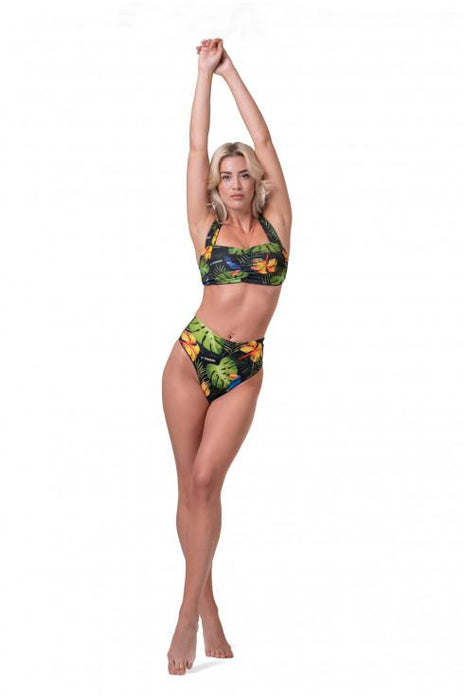 Nebbia High-Waist Sporty Bikini Bottom 555 Jungle Green