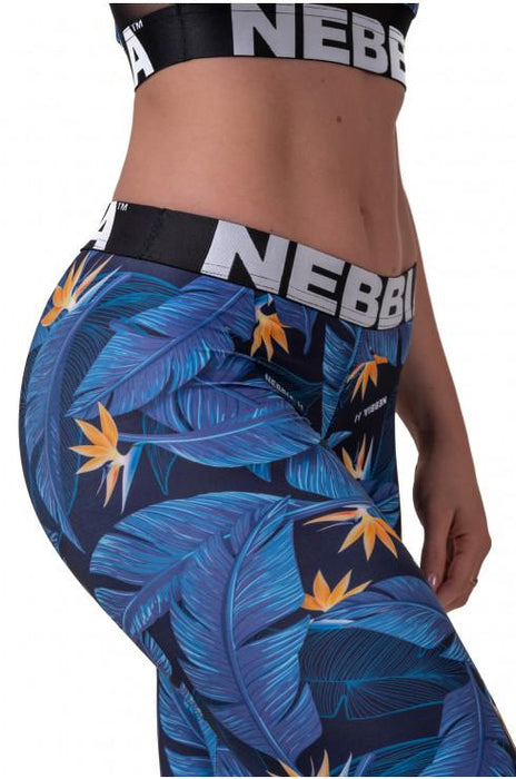 Nebbia Mid-Waist Performance Leggings 566 - Oean Blue - Leggings at MySupplementShop by Nebbia