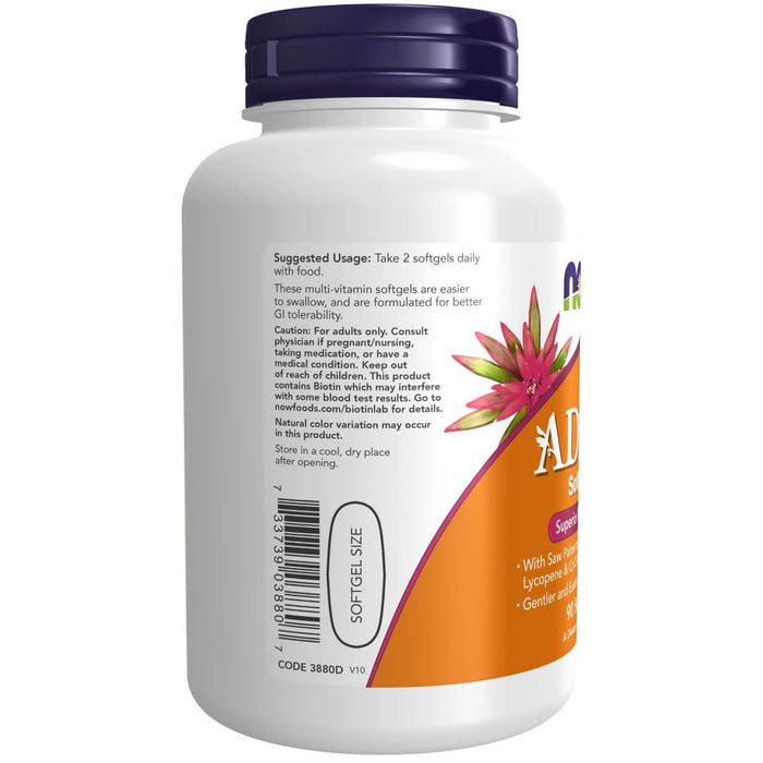 NOW Foods ADAM Men's Multivitamin 90 Softgels | Premium Supplements at MYSUPPLEMENTSHOP