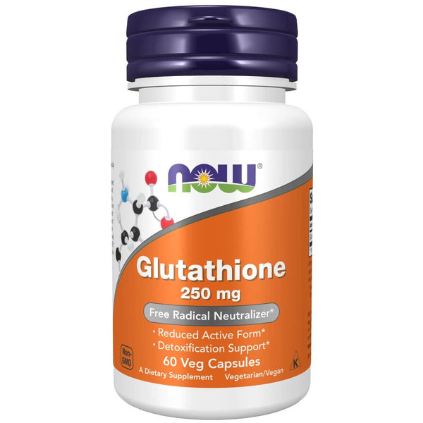 NOW Foods Glutathione 250 mg 60 Veg Capsules | Premium Supplements at MYSUPPLEMENTSHOP