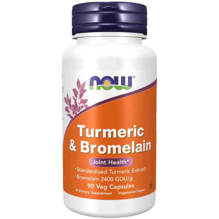 NOW Foods Turmeric & Bromelain 90 Veg Capsules