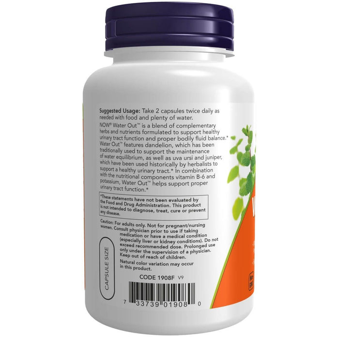 NOW Foods Water Out 100 Veg Capsules | Premium Supplements at MYSUPPLEMENTSHOP