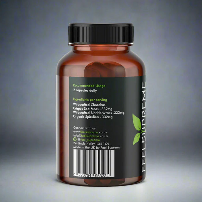 Feel Supreme Seamoss with Bladderwrack and Spirulina | Detox Blend 90Veg Caps