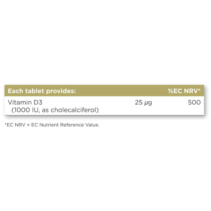 Solgar Vitamin D3 (Cholecalciferol) 1000 IU (25 Âµg) Tablets Pack of 90 at MySupplementShop.co.uk