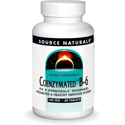 Source Naturals Coenzymated B-6 100mg 60 Tablets - Brain & Memory at MySupplementShop by Source Naturals