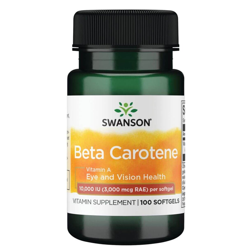 Swanson Beta Carotene 10,000iu (3,000mcg) 100 Softgels at MySupplementShop.co.uk