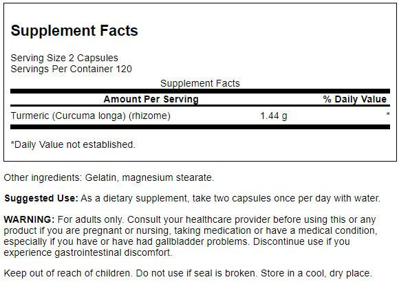 Swanson Full Spectrum Turmeric 720 mg 240 Capsules | Premium Supplements at MYSUPPLEMENTSHOP