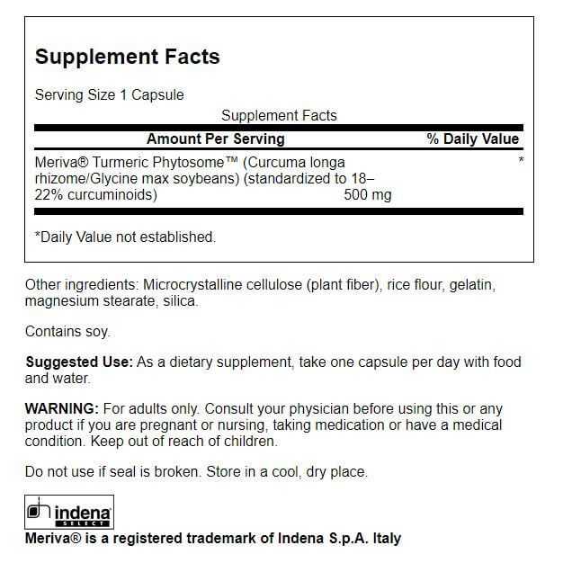 Swanson Turmeric Phytosome with Meriva 500 mg 60 Capsules | Premium Supplements at MYSUPPLEMENTSHOP