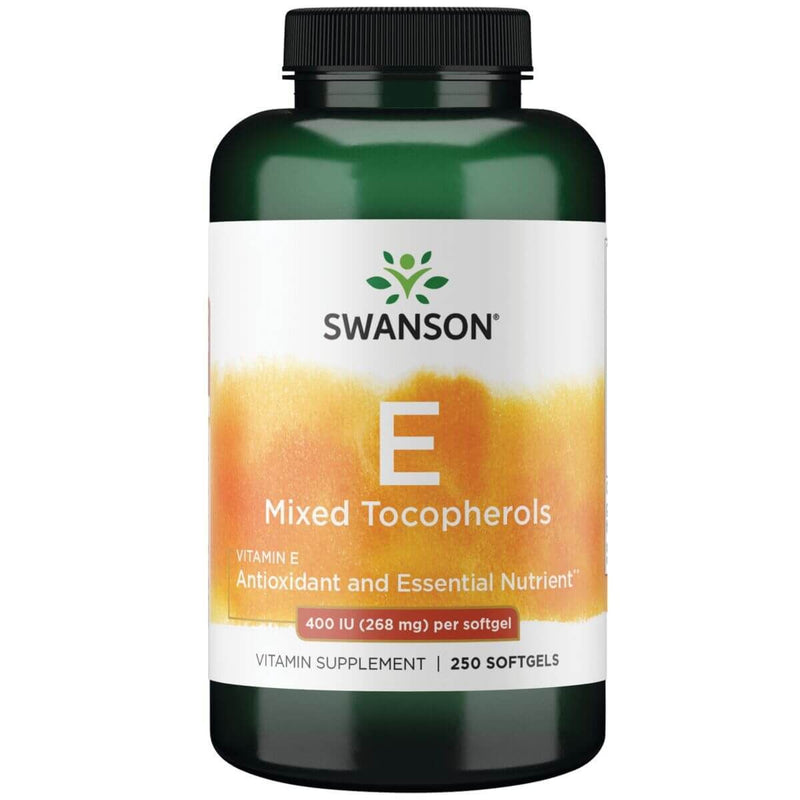 Swanson Vitamin E Mixed Tocopherols 400iu 250 Softgels | Premium Supplements at MYSUPPLEMENTSHOP