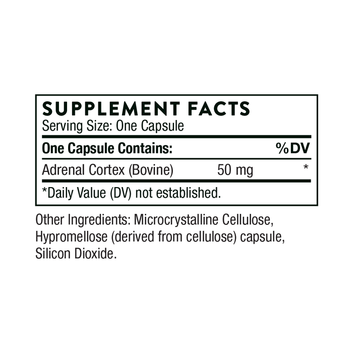 Thorne Research Adrenal Cortex 60 Capsules | Premium Supplements at MYSUPPLEMENTSHOP