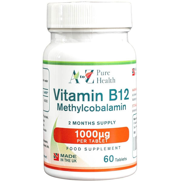 A to Z Pure Health Vitamin B12 Methylcobalamin 60 Tablets