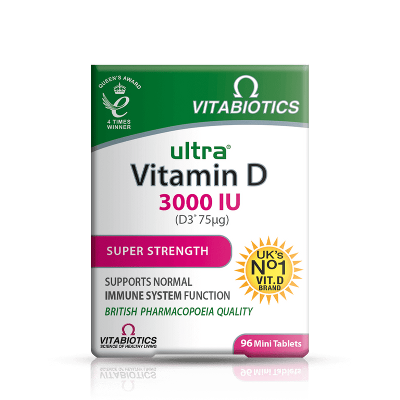 Vitabiotics Ultra Vitamin D 3000 IU Super Strength 96 Mini Tablets