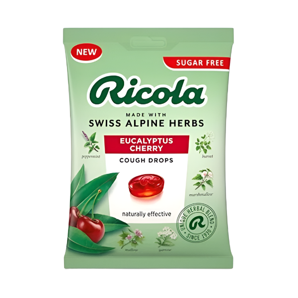 Ricola Eucalyptus Cherry Cough Drops Bag - 70g