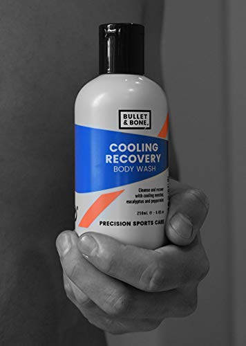 Bullet & Bone Cooling Recovery Body Wash Cleanses & Mousturises the Skin Cools Body Temperature With Menthol & Peppermint 100ml | High-Quality Shower Gels | MySupplementShop.co.uk